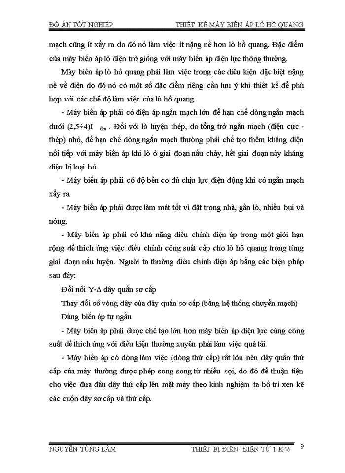 image for page Thiết kế máy biến áp lò hồ quang