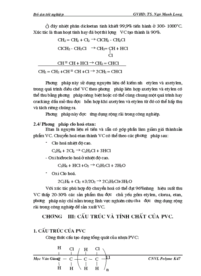 image for page Thiết kế phân xưởng sản xuất PVC công suất 1000 tấn/năm