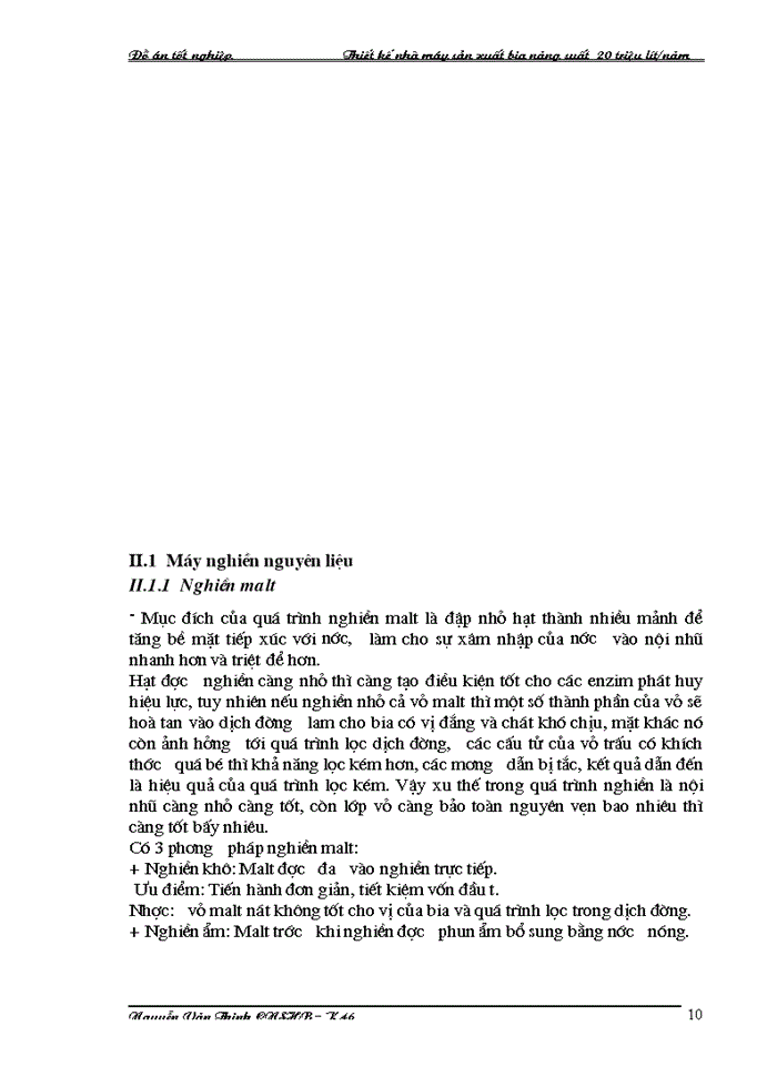 image for page Thiết kế nhà máy sản xuất bia năng suất  20 triệu lít/năm