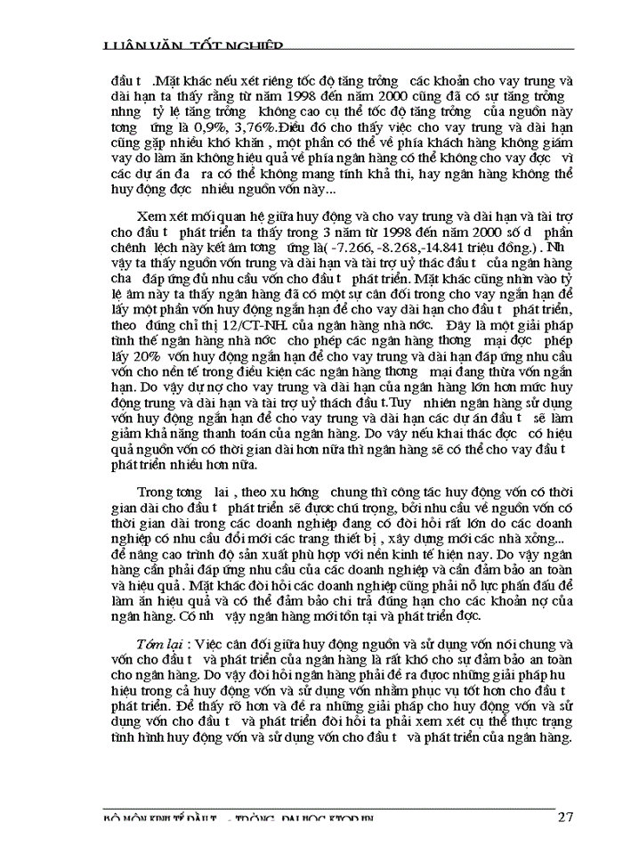 image for page Một số giải pháp nhằm tăng cường khả năng huy động vốn và sử dụng vốn cho đầu tư phát triển tại ngân hàng đầu tư phát triển Hà Tây