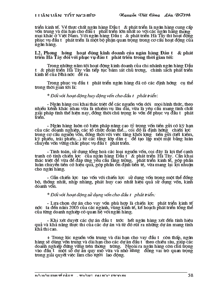 image for page Một số giải pháp nhằm tăng cường khả năng huy động vốn và sử dụng vốn cho đầu tư phát triển tại ngân hàng đầu tư phát triển Hà Tây