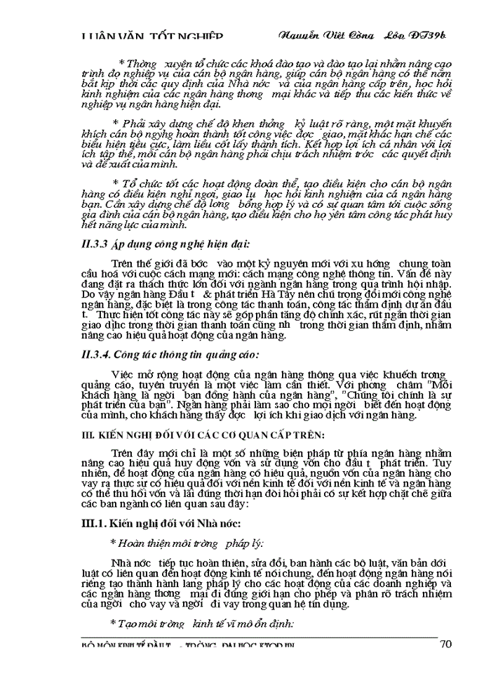 image for page Một số giải pháp nhằm tăng cường khả năng huy động vốn và sử dụng vốn cho đầu tư phát triển tại ngân hàng đầu tư phát triển Hà Tây