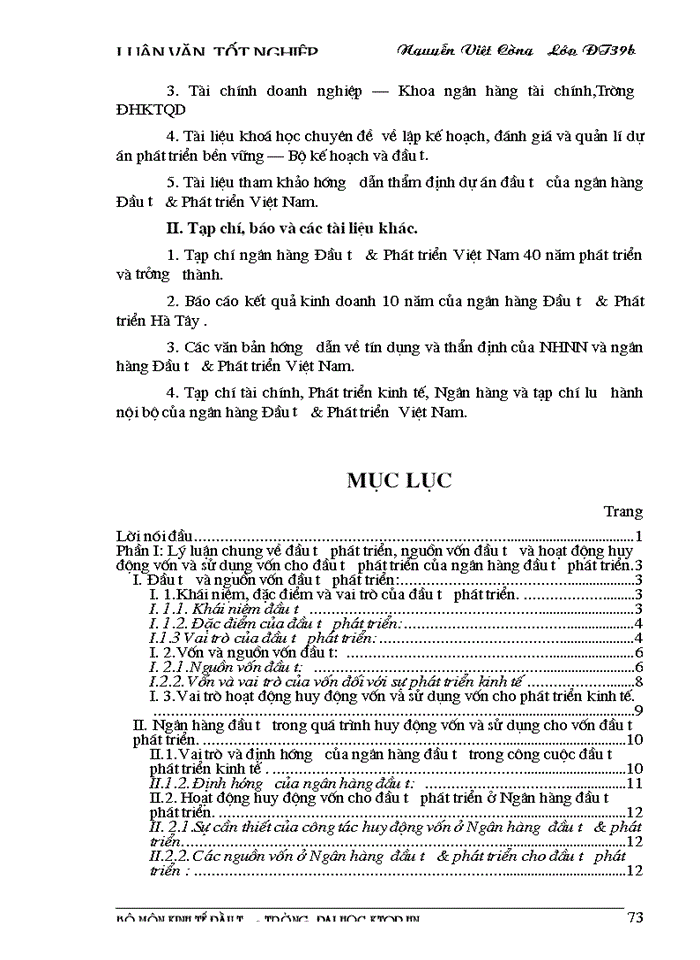 image for page Một số giải pháp nhằm tăng cường khả năng huy động vốn và sử dụng vốn cho đầu tư phát triển tại ngân hàng đầu tư phát triển Hà Tây