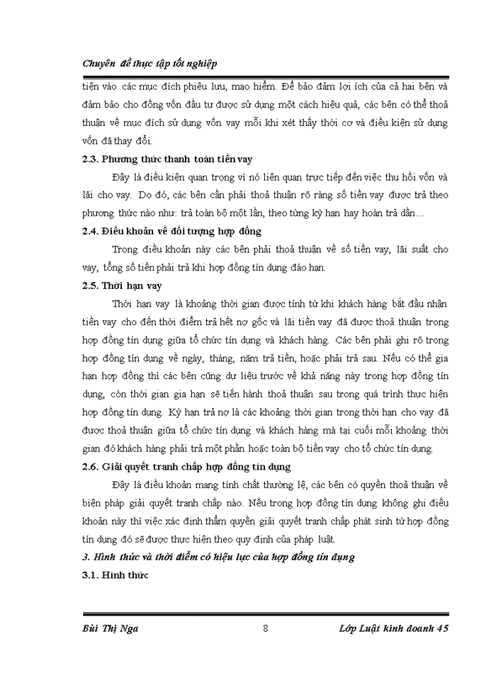 image for page Chế độ pháp lý và thực tiễn về việc ký kết, thực hiện hợp đồng tín dụng tại chi nhánh ngân hàng No& PTNT Láng Hạ