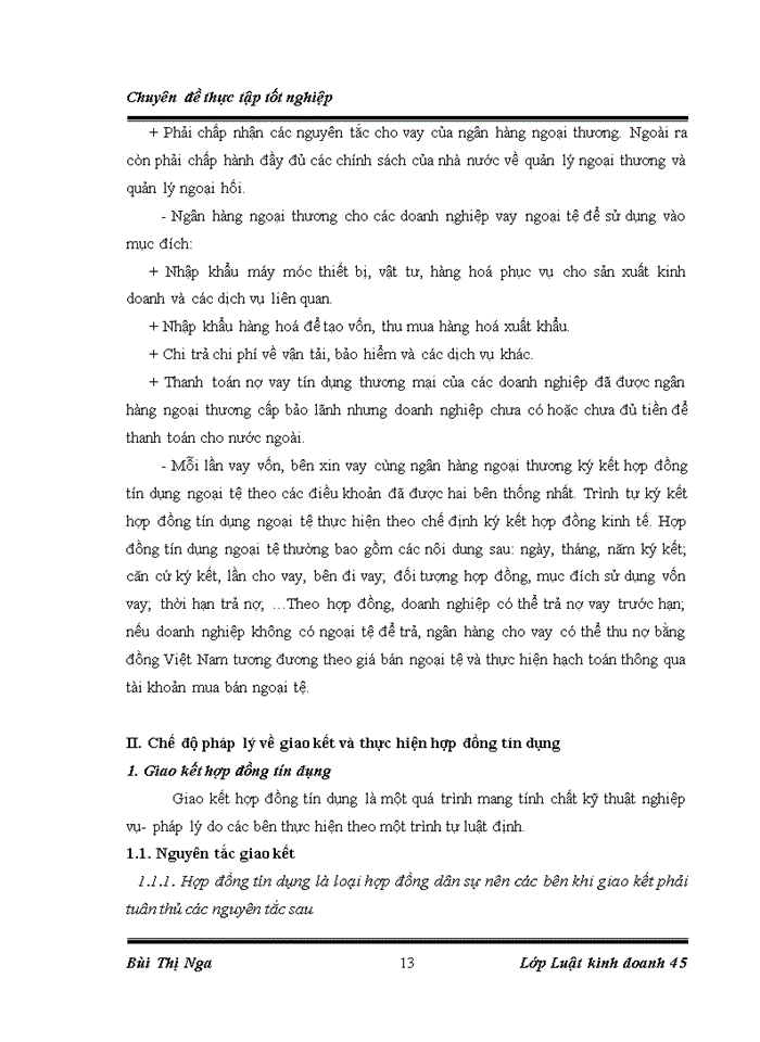 image for page Chế độ pháp lý và thực tiễn về việc ký kết, thực hiện hợp đồng tín dụng tại chi nhánh ngân hàng No& PTNT Láng Hạ