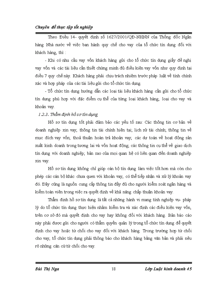 image for page Chế độ pháp lý và thực tiễn về việc ký kết, thực hiện hợp đồng tín dụng tại chi nhánh ngân hàng No& PTNT Láng Hạ