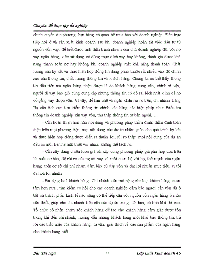 image for page Chế độ pháp lý và thực tiễn về việc ký kết, thực hiện hợp đồng tín dụng tại chi nhánh ngân hàng No& PTNT Láng Hạ