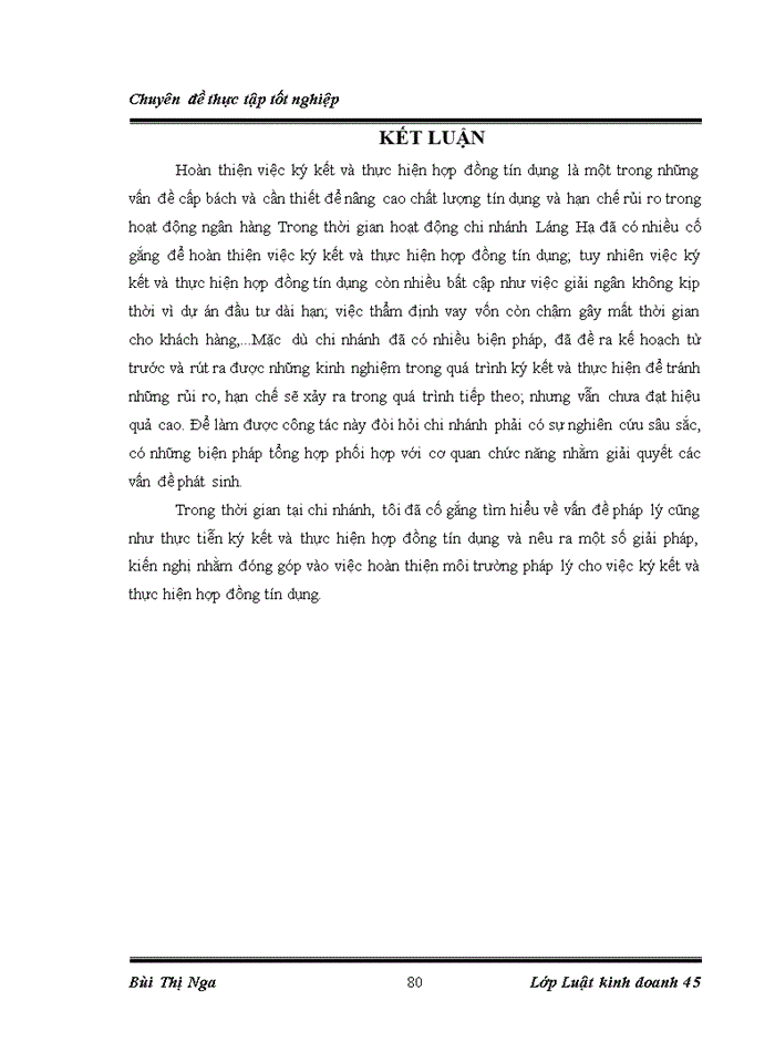 image for page Chế độ pháp lý và thực tiễn về việc ký kết, thực hiện hợp đồng tín dụng tại chi nhánh ngân hàng No& PTNT Láng Hạ