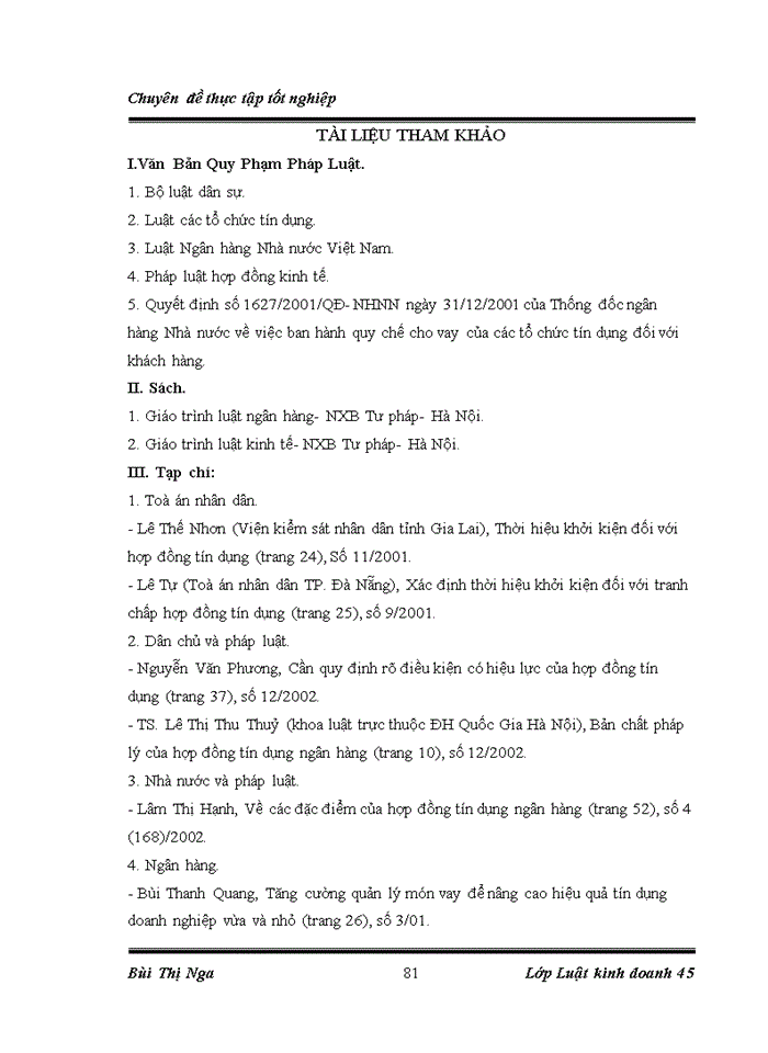 image for page Chế độ pháp lý và thực tiễn về việc ký kết, thực hiện hợp đồng tín dụng tại chi nhánh ngân hàng No& PTNT Láng Hạ
