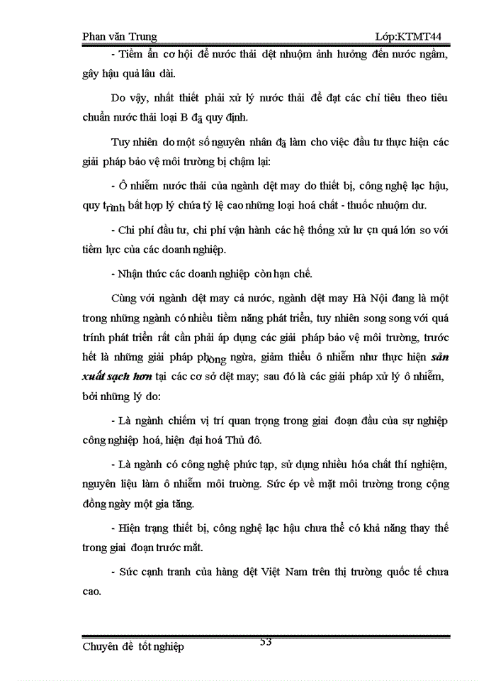 image for page Mô hình tính phí nước bảo vệ môi trường đối với nước thải công nghiệp cho một số cơ sở dệt may trên địa bàn thành phố Hà Nội