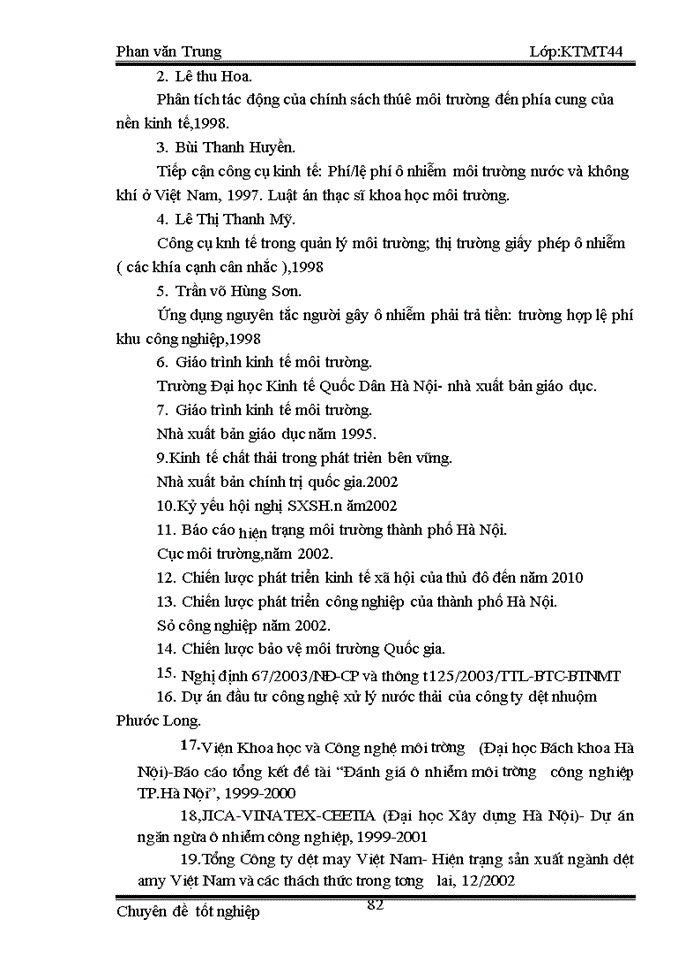 image for page Mô hình tính phí nước bảo vệ môi trường đối với nước thải công nghiệp cho một số cơ sở dệt may trên địa bàn thành phố Hà Nội