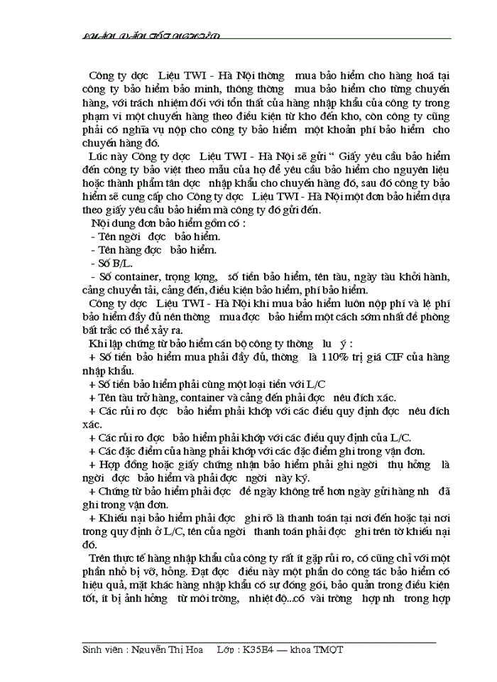 image for page Hoàn thiện quy trình nhập khẩu nguyên liệu và thành phẩm tân dược tại Công ty dược liệu TWI-Hà Nội