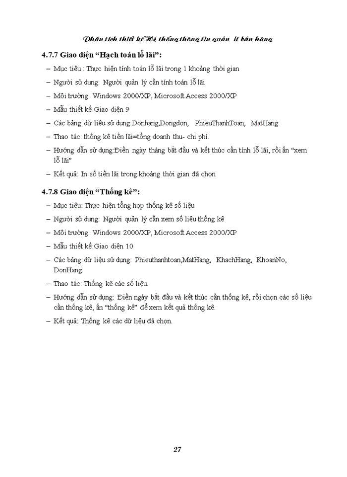 image for page Phân tích thiết kế Hệ thống thông tin quản  lí bán hàng