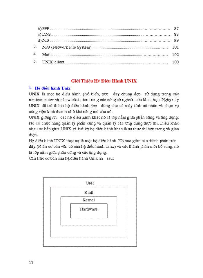 image for page Hệ Điều Hành UNIX