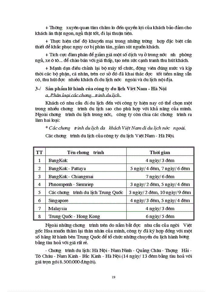 image for page Thực trạng hoạt động kinh doanh du lịch lữ hành của công ty du lịch Việt Nam - Hà Nội