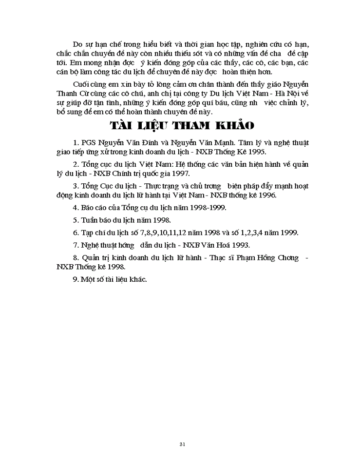 image for page Thực trạng hoạt động kinh doanh du lịch lữ hành của công ty du lịch Việt Nam - Hà Nội