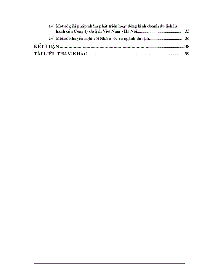 image for page Thực trạng hoạt động kinh doanh du lịch lữ hành của công ty du lịch Việt Nam - Hà Nội