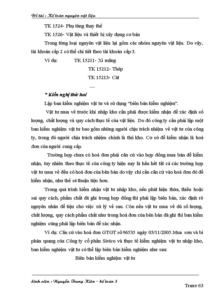 image for page Kế toán nguyên vật liệu tại Công ty cổ phần xây dựng giao thông 18