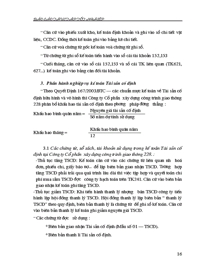 image for page tổ chức kế toán tại Công ty Cổ phần  xây dựng công trình giao thông 228