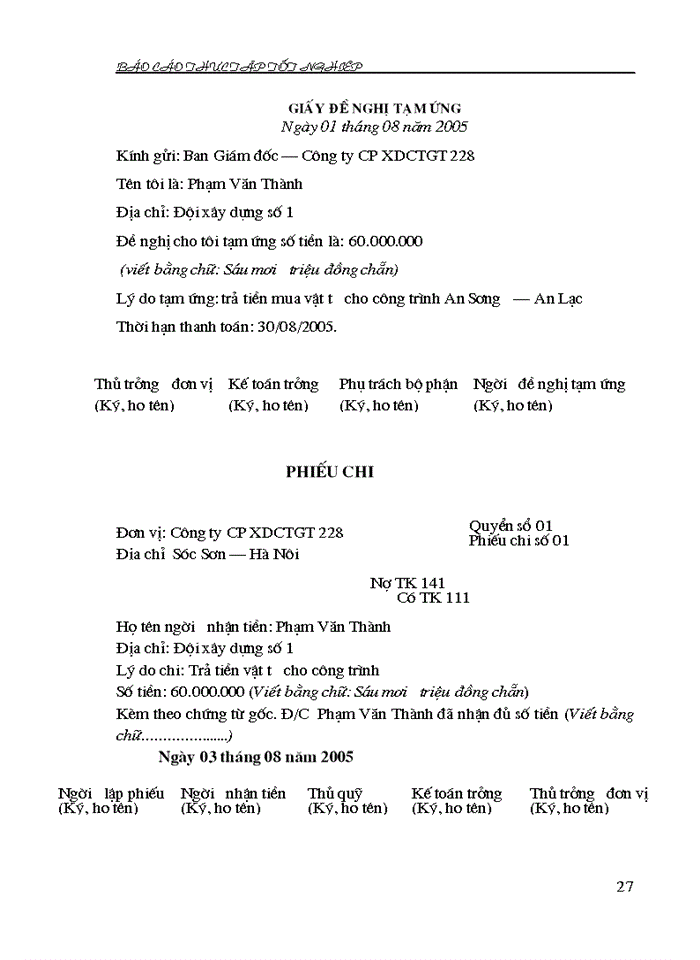 image for page tổ chức kế toán tại Công ty Cổ phần  xây dựng công trình giao thông 228