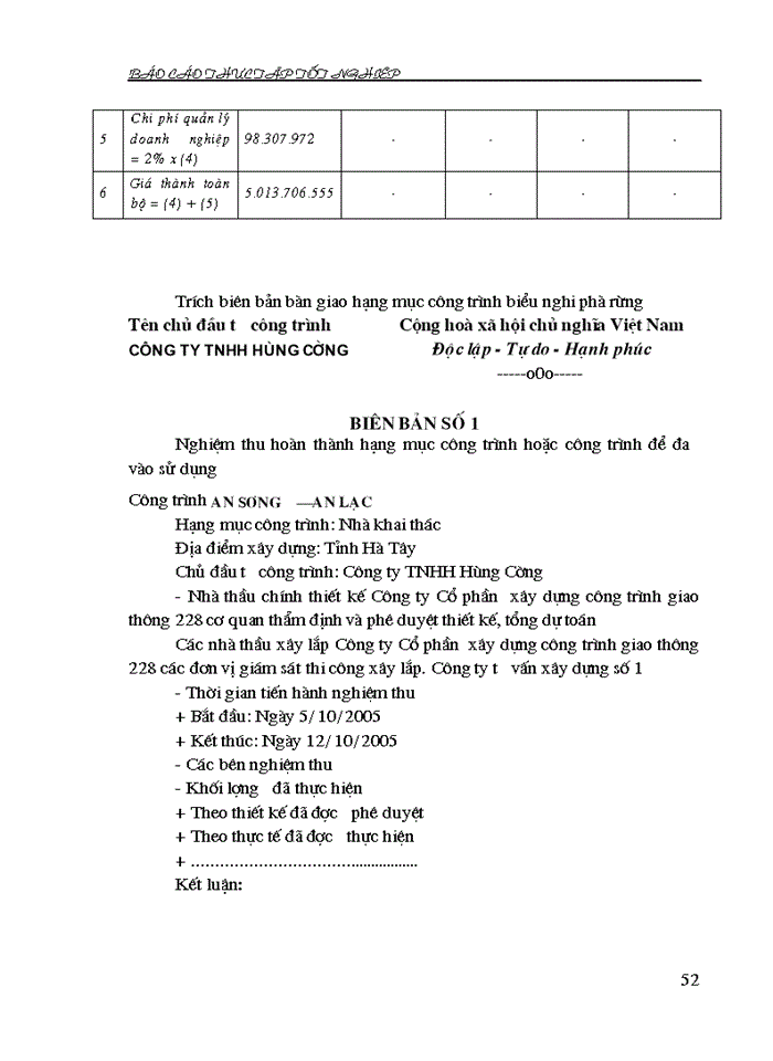 image for page tổ chức kế toán tại Công ty Cổ phần  xây dựng công trình giao thông 228