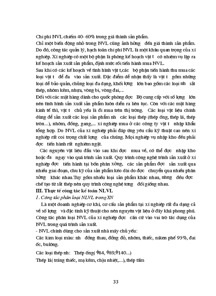 image for page Vận dụng chuẩn mực kế toán để hoàn thiện phương pháp kế toán nguyên vật liệu tại Xí nghiệp Cơ khí  Z79