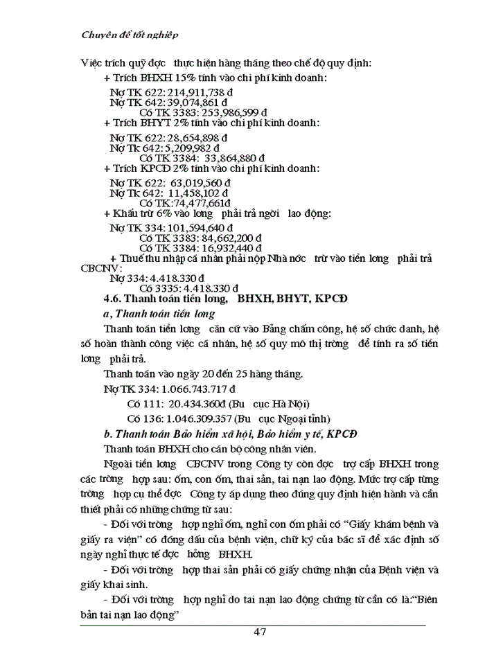 image for page Tổ chức hạch toán tiền lương và các khoản trích theo lương tại Công ty Bưu chính Viettel