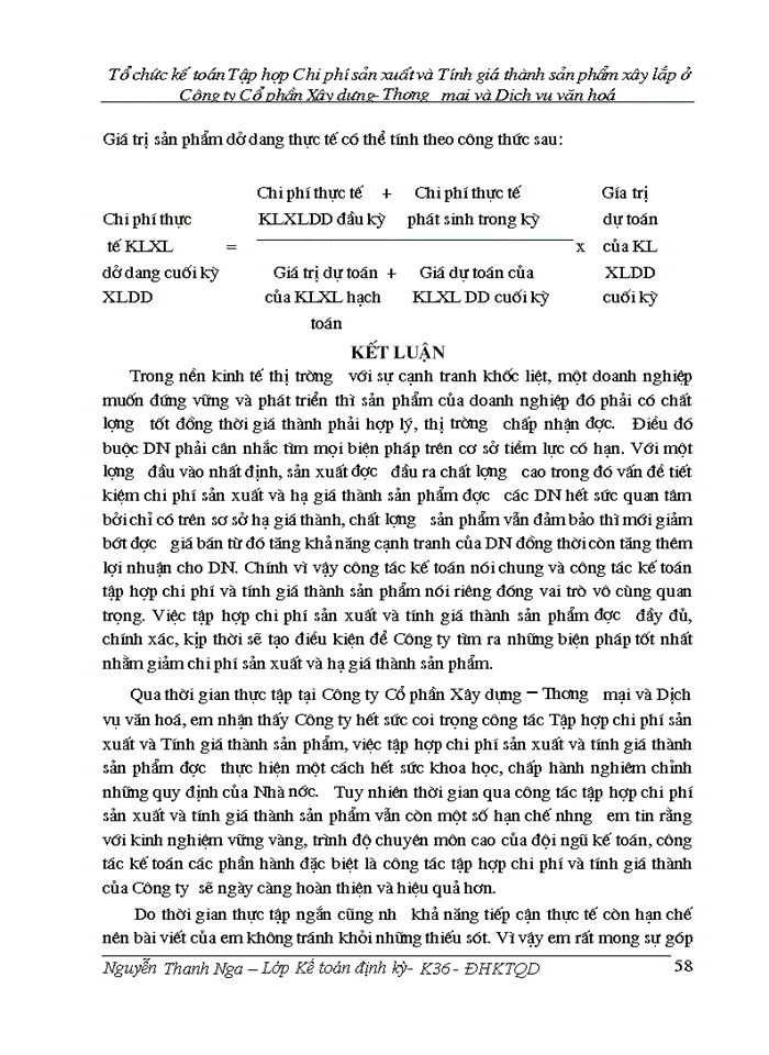image for page Tổ chức kế toán Tập hợp Chi phí sản xuất và Tính giá thành sản phẩm xây lắp ở Công ty Cổ phần Xây dựng- Thương mại và Dịch vụ văn hoá