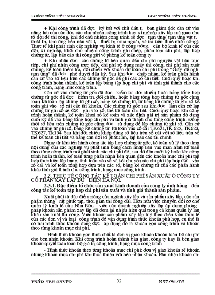 image for page Tổ chức kế toán tập hợp chi phí sản xuất và tính giá thành sản phẩm tại công ty cổ phần xây lắp Bưu Điện