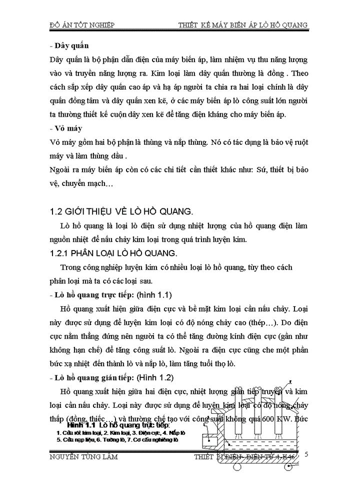 image for page Thiết kế máy biến áp dùng cho lò hồ quang luyện thép với công suất của máy biến áp là 10.000 KVA