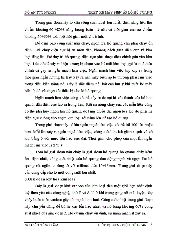 image for page Thiết kế máy biến áp dùng cho lò hồ quang luyện thép với công suất của máy biến áp là 10.000 KVA