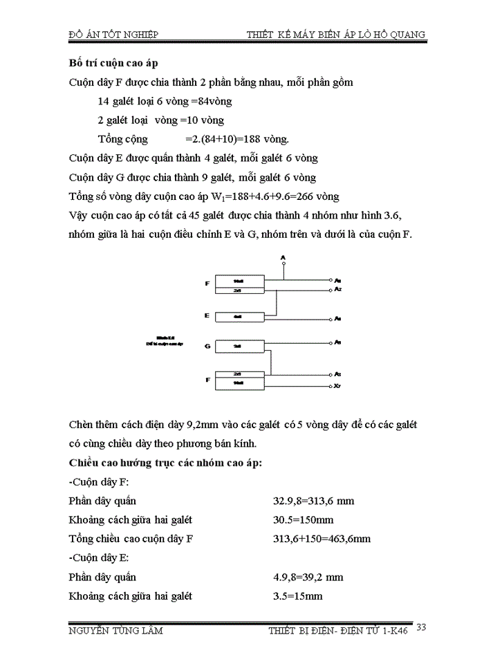 image for page Thiết kế máy biến áp dùng cho lò hồ quang luyện thép với công suất của máy biến áp là 10.000 KVA