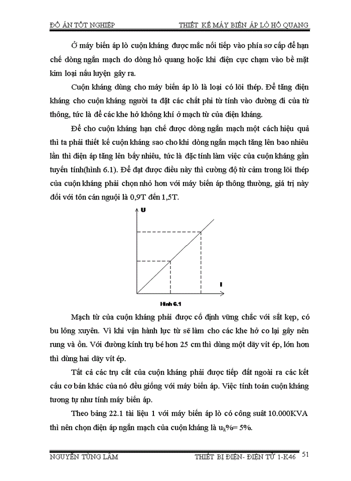 image for page Thiết kế máy biến áp dùng cho lò hồ quang luyện thép với công suất của máy biến áp là 10.000 KVA