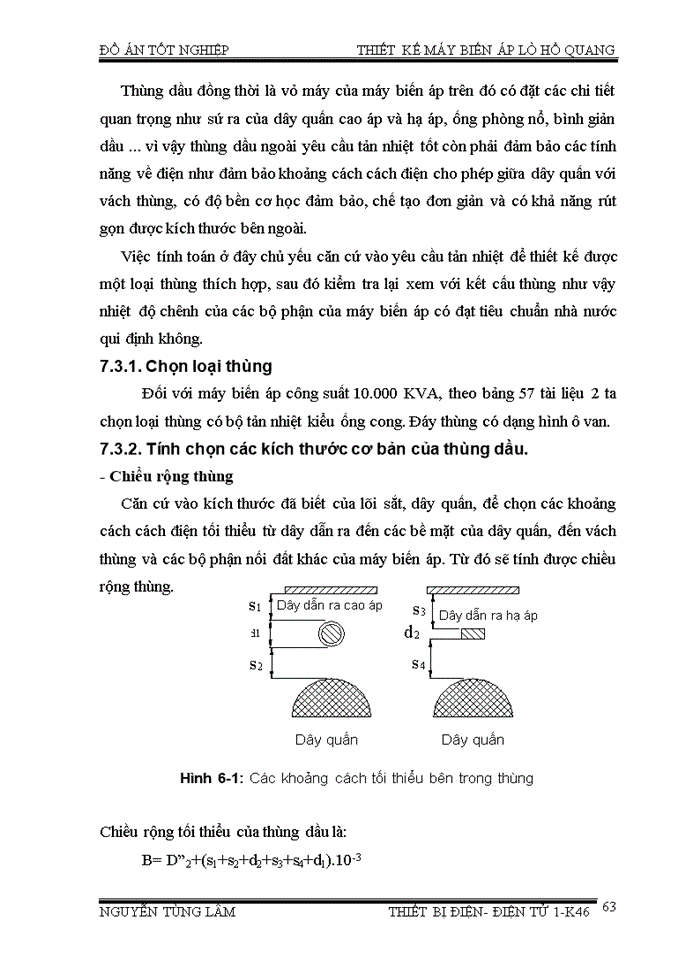 image for page Thiết kế máy biến áp dùng cho lò hồ quang luyện thép với công suất của máy biến áp là 10.000 KVA