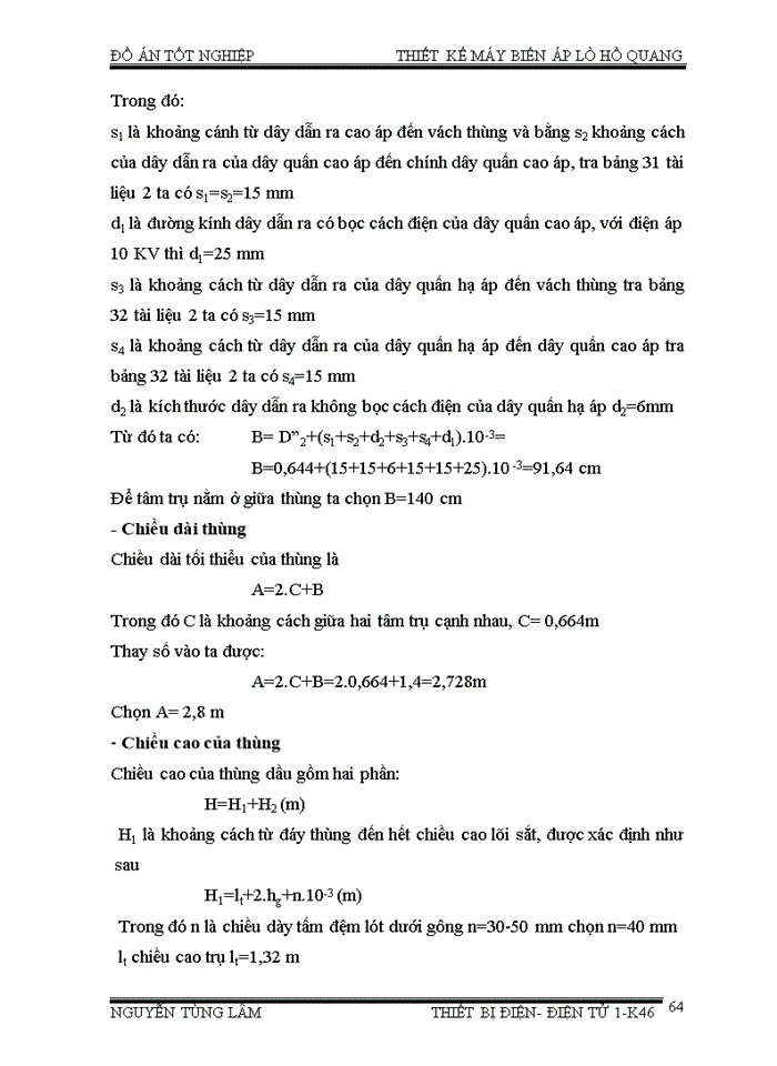 image for page Thiết kế máy biến áp dùng cho lò hồ quang luyện thép với công suất của máy biến áp là 10.000 KVA