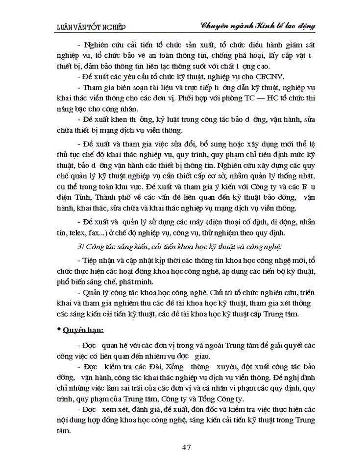 image for page Hoàn thiện tổ chức bộ máy quản lý ở Trung tâm dịch vụ viễn thông khu vực I