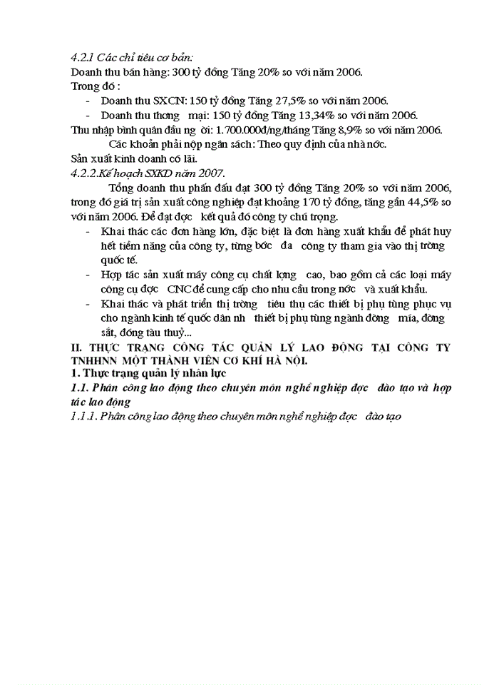 image for page Phân tích thực trạng nhằm nâng cao hiệu quả sử dụng nguồn nhân lực tại công ty TNHHNN một thành viên Cơ Khí Hà Nội