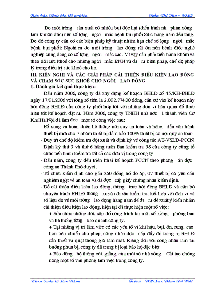 image for page Tìm hiểu về thực trạng công tác Bảo hộ lao động trong Công ty TNHH nhà nước một thành viên Cơ khí Hà Nội