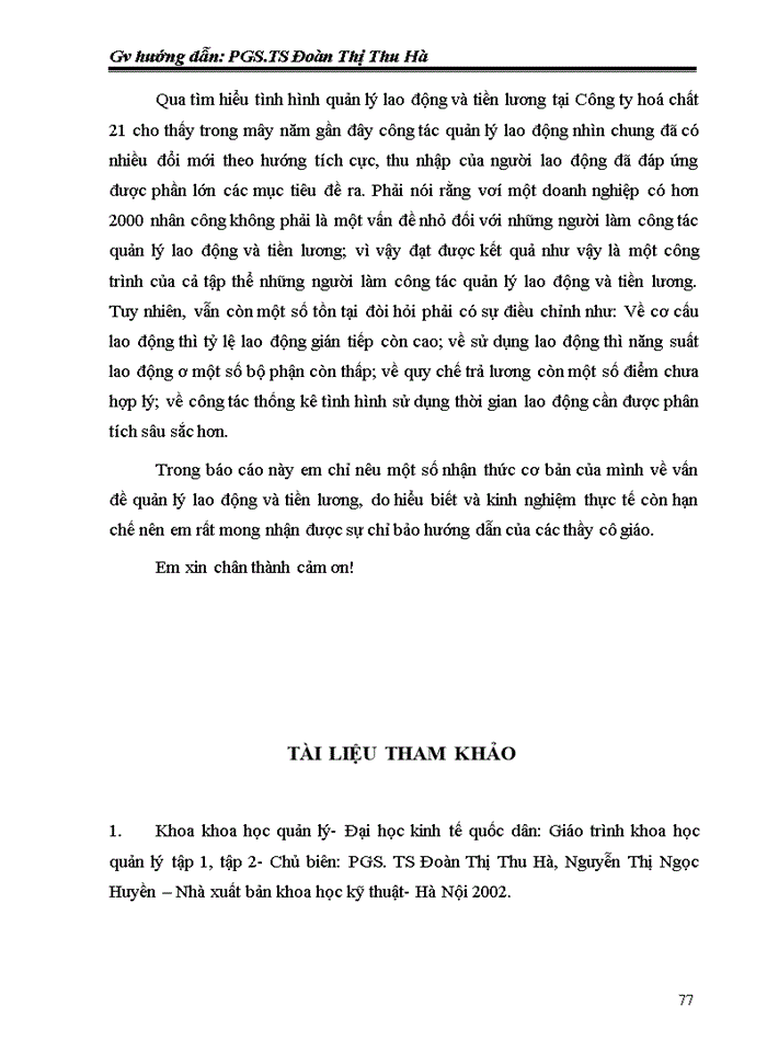 image for page Một số giải pháp nhằm hoàn thiện công tác quản lý tiền lương và lao động tại Công ty hoá chất 21