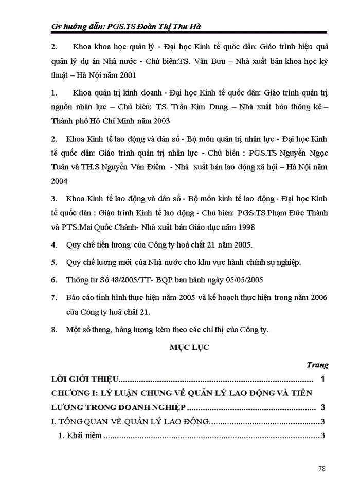 image for page Một số giải pháp nhằm hoàn thiện công tác quản lý tiền lương và lao động tại Công ty hoá chất 21
