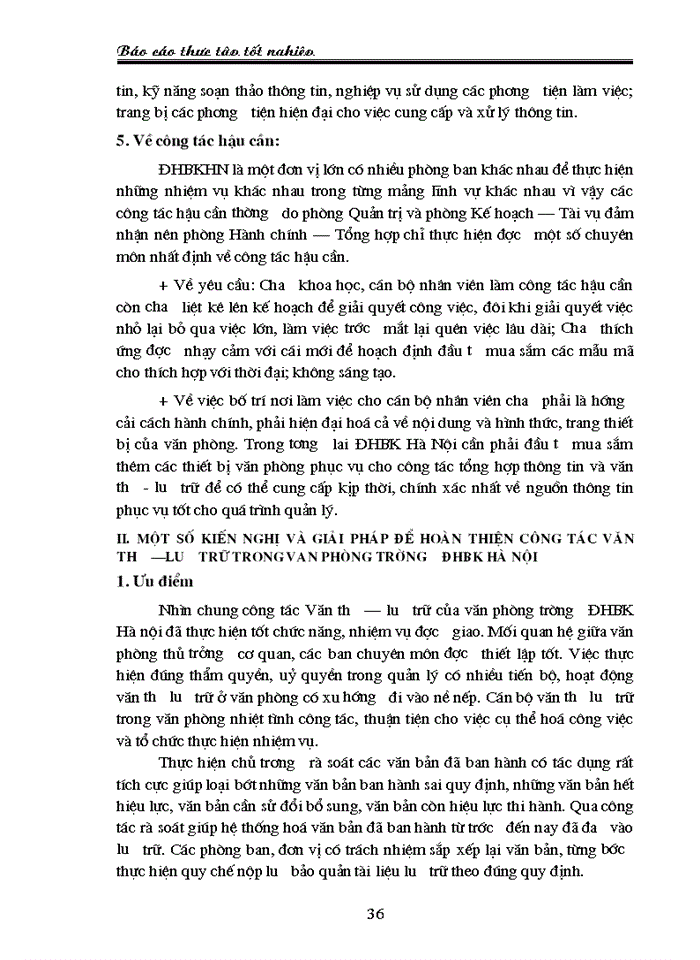 image for page Hoàn thiện công tác Văn thư – lưu trữ tại văn phòng Trường ĐHBK Hà Nội