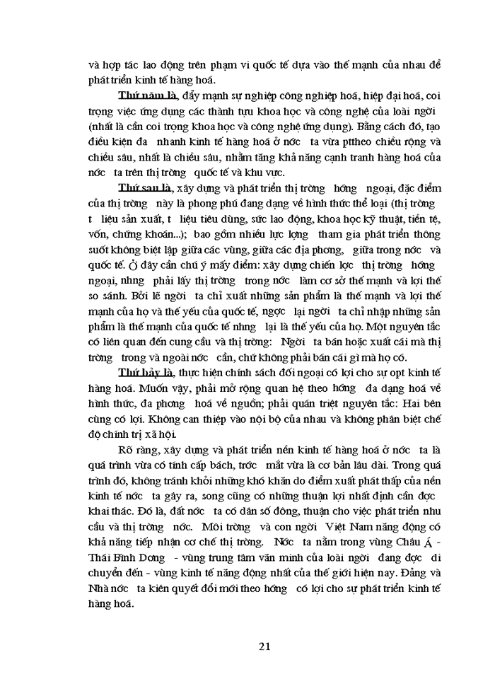 image for page Nền kinh tế hàng hoá nước ta trong quá trình hội nhập kinh tế quốc tế