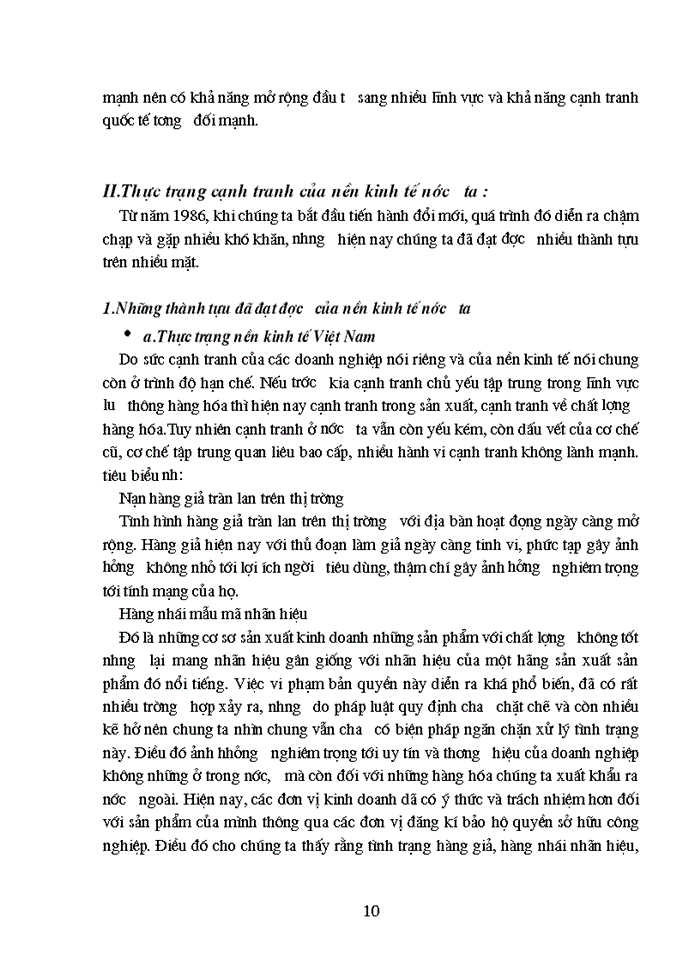 image for page Nâng cao sức cạnh tranh (về chất lượng và giá cả) của nền kinh tế Việt Nam trong quá trình hội nhập kinh tế quốc tế