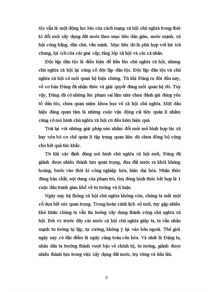 image for page Độc lập dân tộc gắn liền với chủ nghĩa xã hội là sự lựa chọn duy nhất đúng đắn của cách mạng việt nam. phân tích cơ sở khách quan và chứng minh cho luận điểm đó của đảng ta