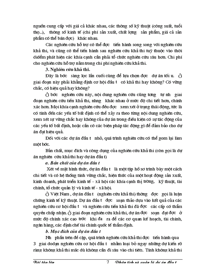 image for page Môn phân tích và quản lý dự án đầu tư