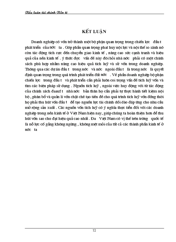 image for page Các nguồn vốn tích luỹ của nước ta