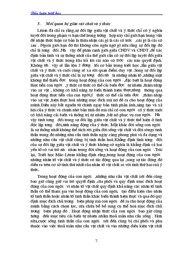 image for page Mối quan hệ biện chứng giữa vật chất và ý thức, liên hệ với việc học tập của sinh viên hiện nay