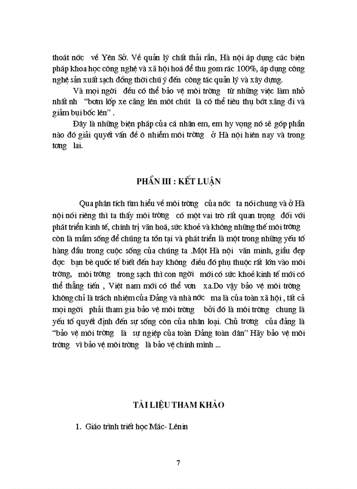 image for page vận dụng cặp phạm trù Nguyên nhân- Kết Quả để nói về vấn đề ô nhiễm môi trường ở Hà Nội hiện nay
