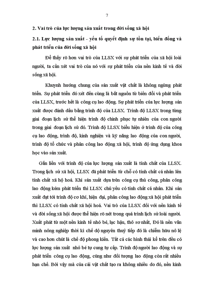 image for page Vai trò của LLSX trong đời sống xã hội và vận dụng trong quá trình phát triển lực lượng sản xuất ở Việt Nam hiện nay
