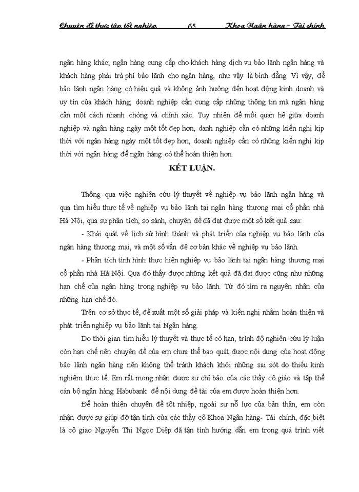 image for page Mở rộng hoạt động bảo lãnh tại ngân hàng thương mại cổ phần nhà Hà Nội
